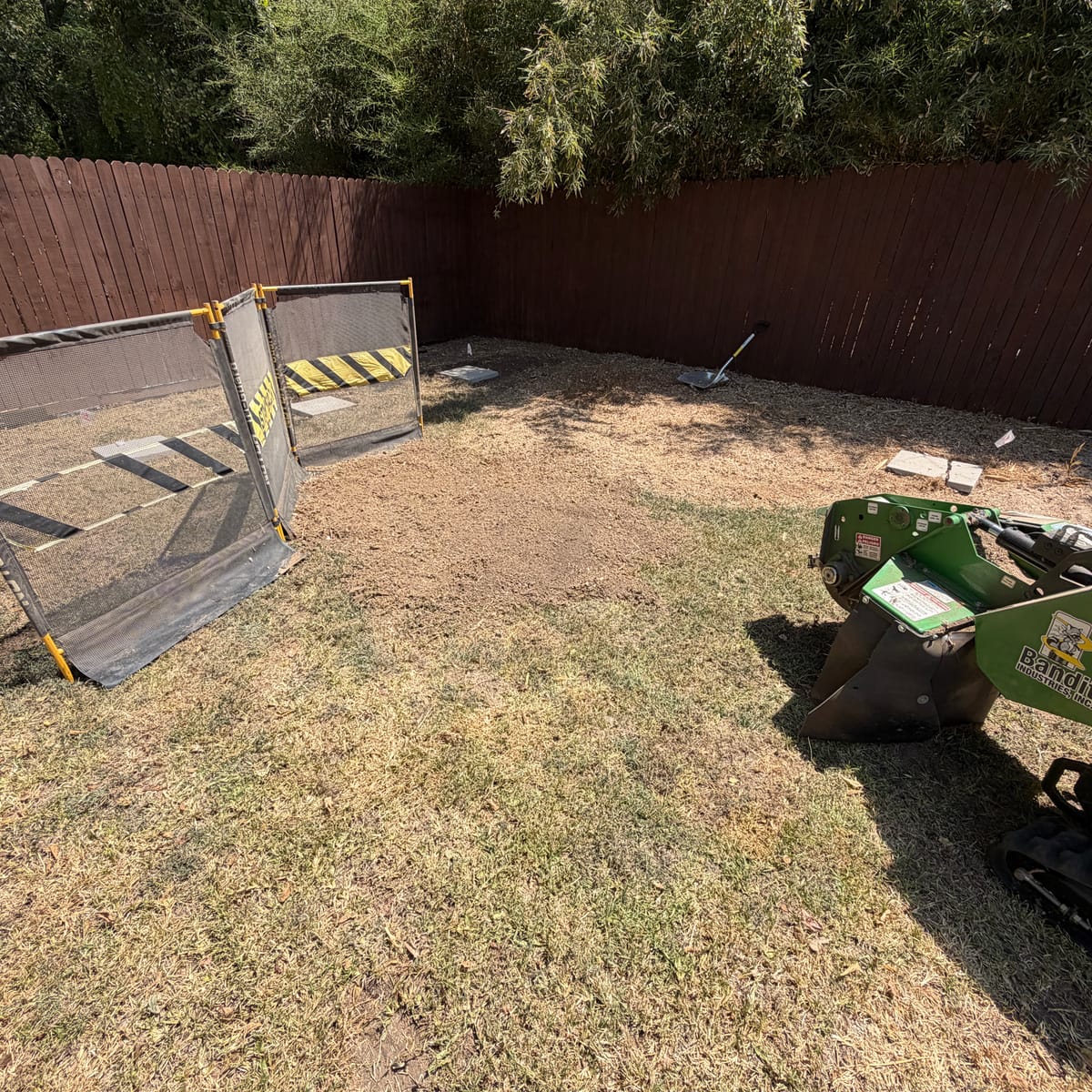 Before and after: stump removal in Duncanville, TX